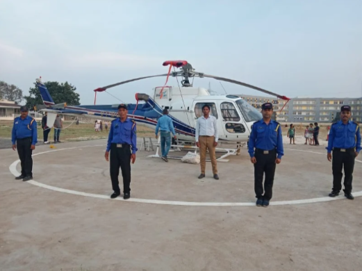 Safaj aviation security team guarding helicopter operations